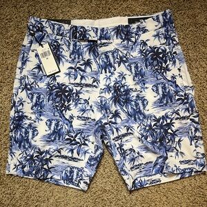 RLX Ralph Lauren Blue and White Men Shorts
